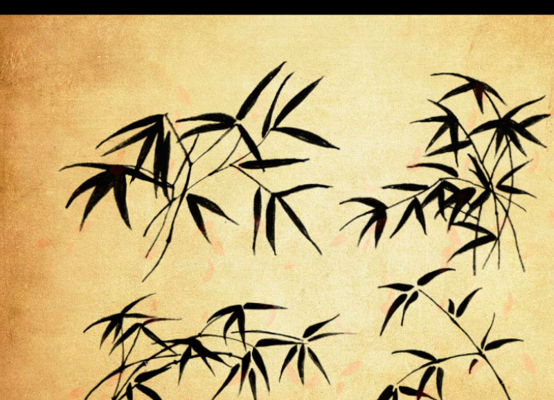 中国风水墨竹子PS笔刷V2