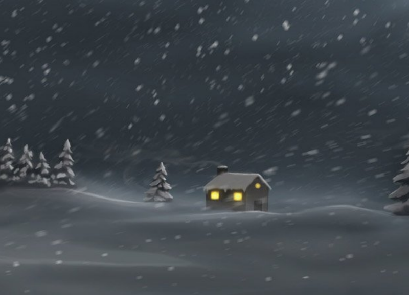 冬季漫天飞舞的雪花笔刷