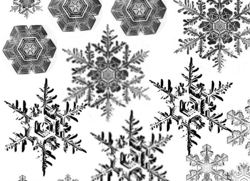 冬季雪花形状PS笔刷