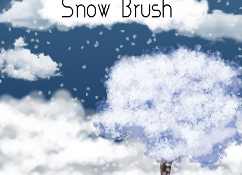 冬季雪花效果PS笔刷