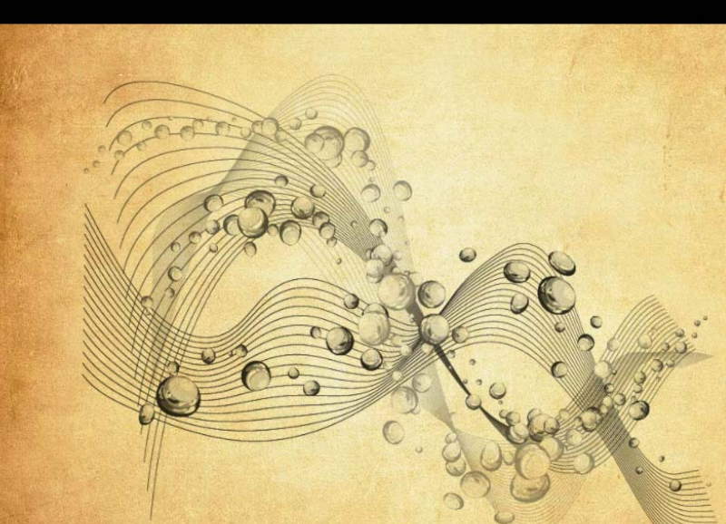 动感网纹曲线和水珠装饰PS笔刷