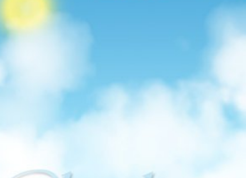 卡通云雾和太阳笔刷
