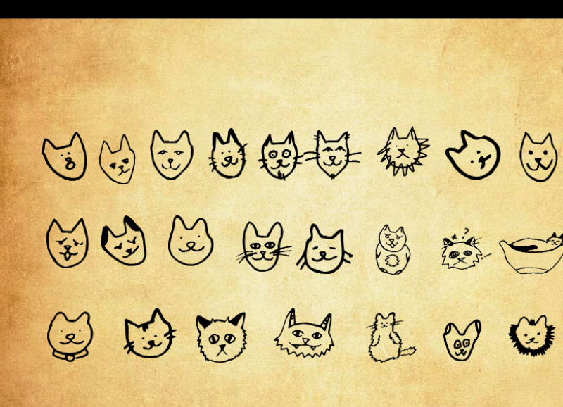 可爱的猫咪头像PS笔刷