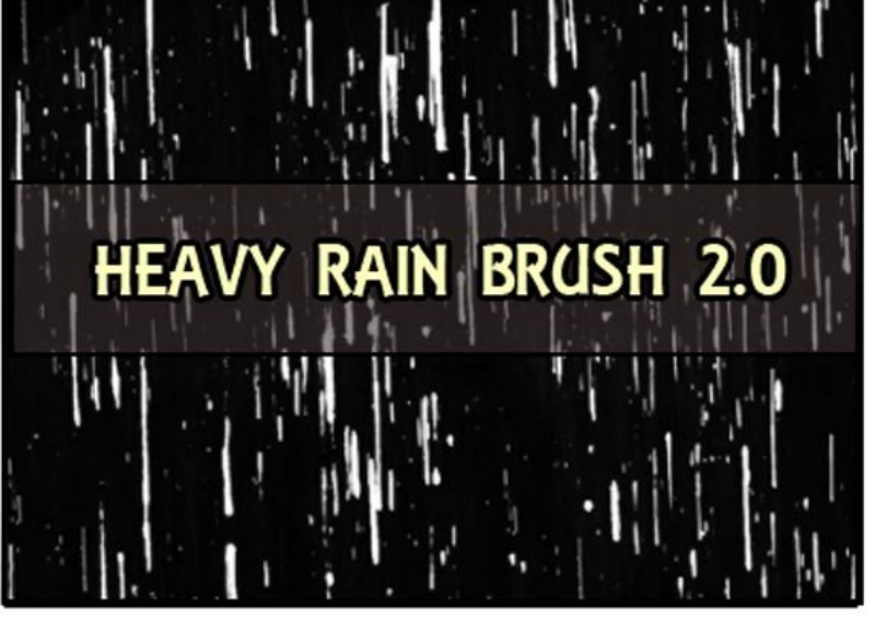 各种下雨和雨点效果笔刷