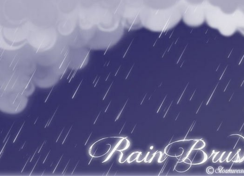唯美的下雨效果笔刷