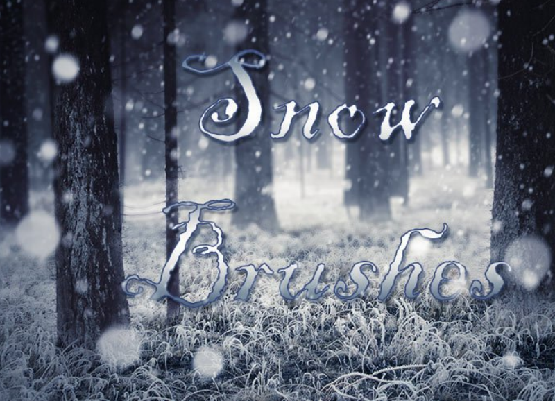唯美的冬季雪花效果PS笔刷