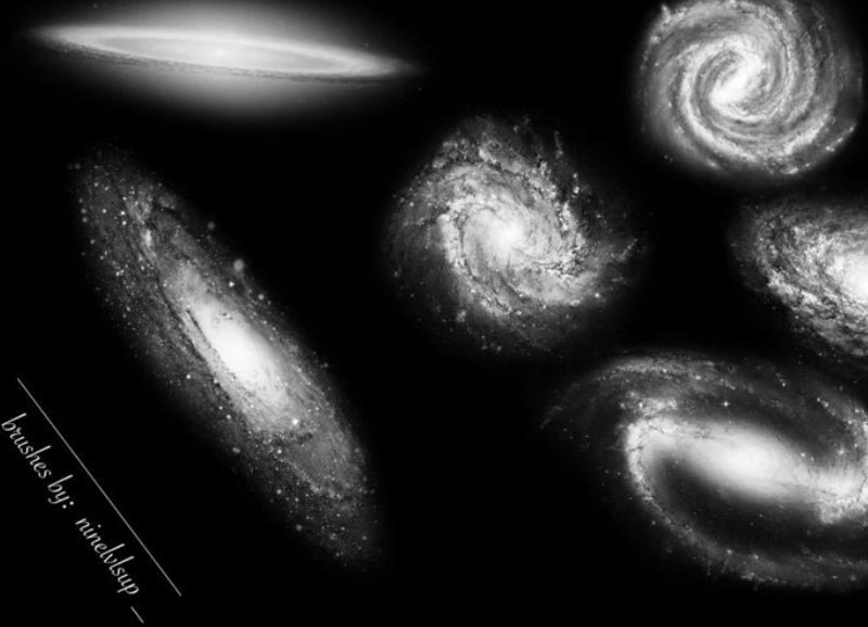 宇宙星空和星系效果PS笔刷