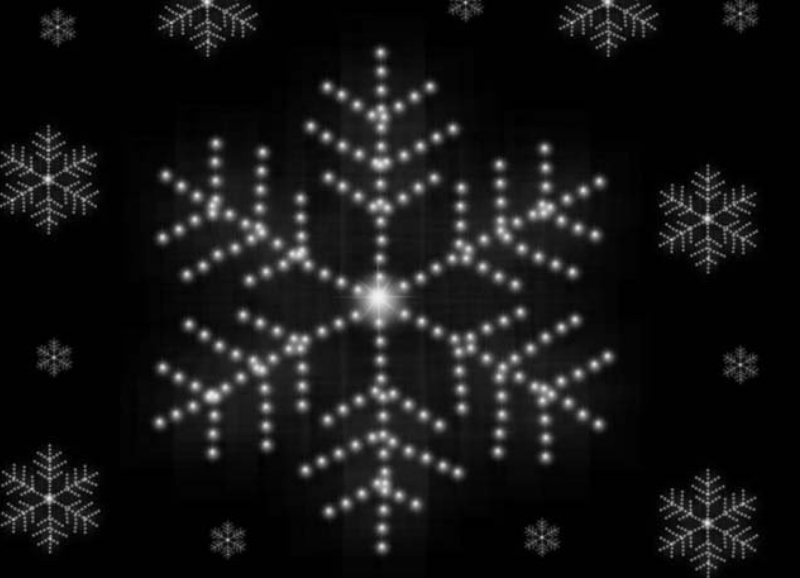 实用的冬季雪花形状笔刷