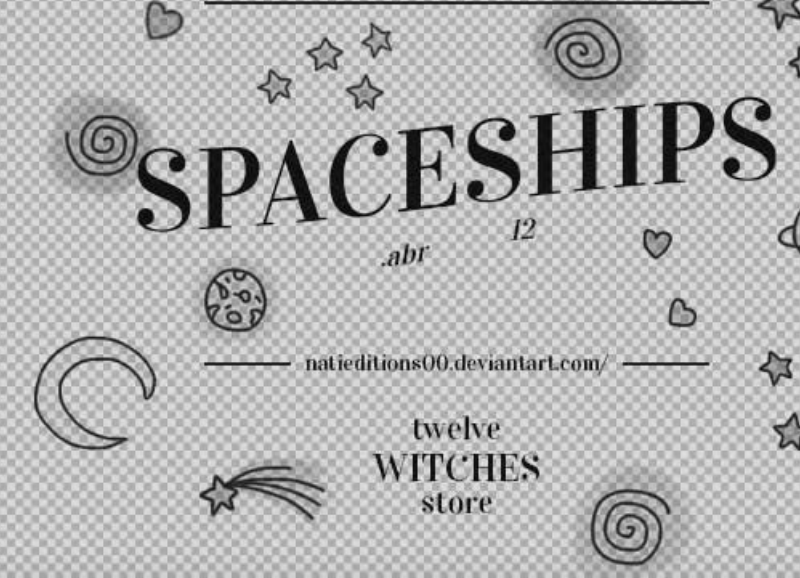 手绘五角星和星星装饰PS笔刷
