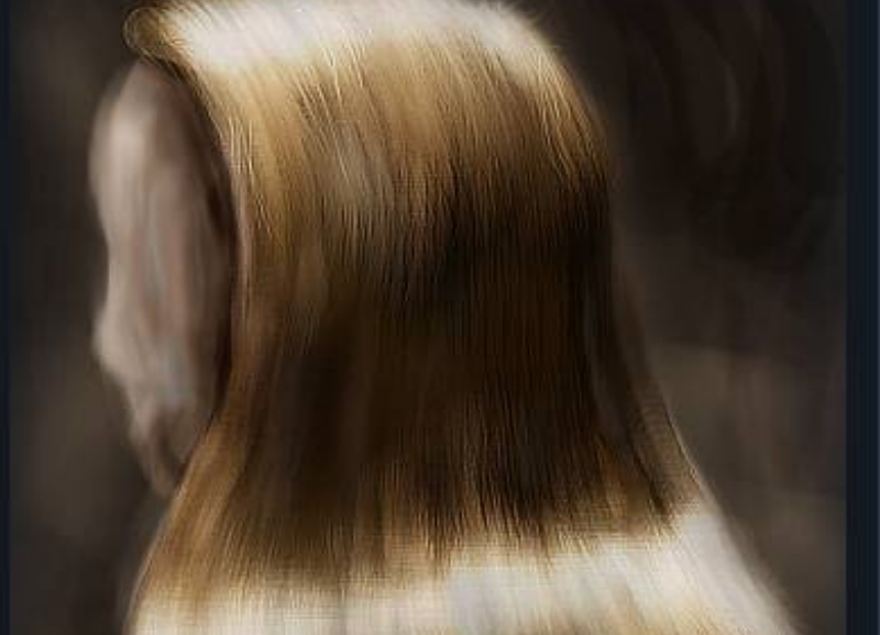 插画专用CG人像头发绘画笔刷