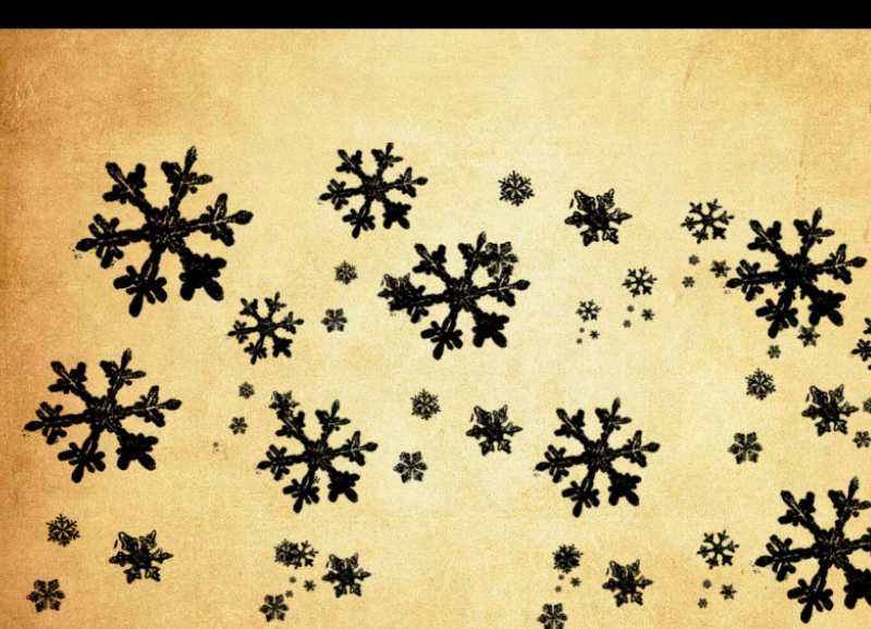 散布的雪花形状PS笔刷