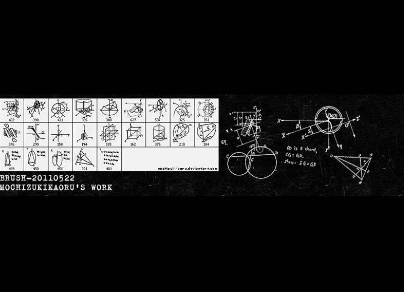 数学几何图形公式图笔刷
