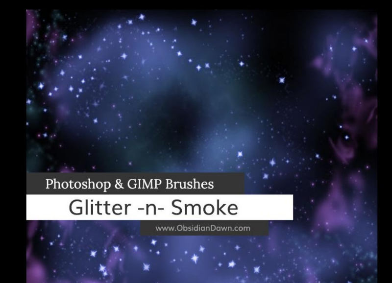 星星和烟雾背景PS笔刷