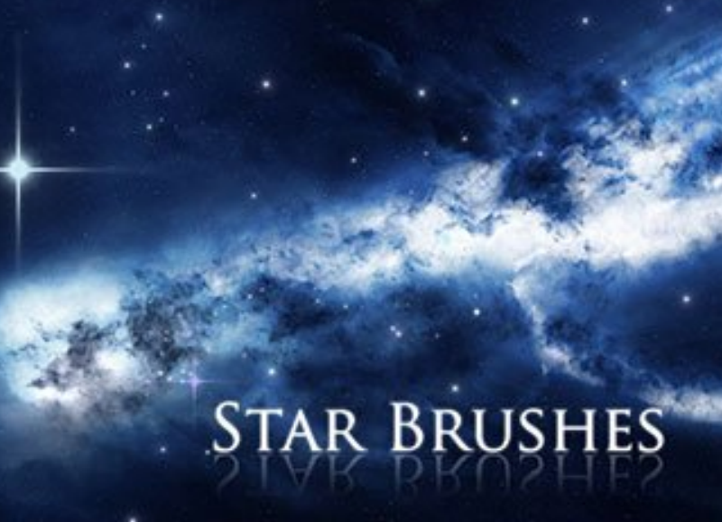 星空中绚丽的星光装饰PS笔刷