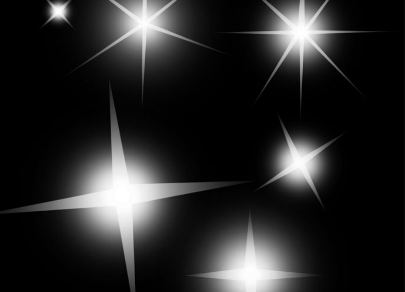 梦幻十字星光和米字星光笔刷