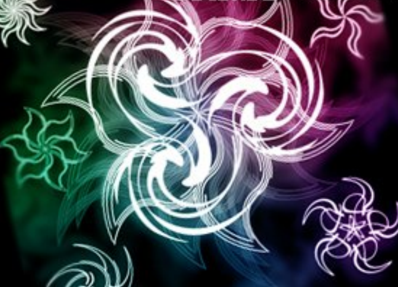 梦幻旋转花朵笔刷