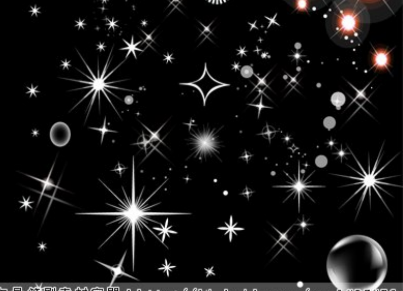 梦幻星光和泡泡装饰PS笔刷