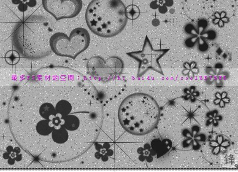 梦幻的星光和心形泡泡笔刷