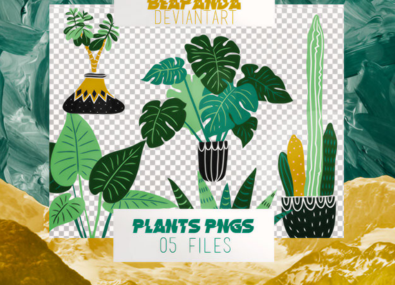 植物盆栽盆景PS笔刷