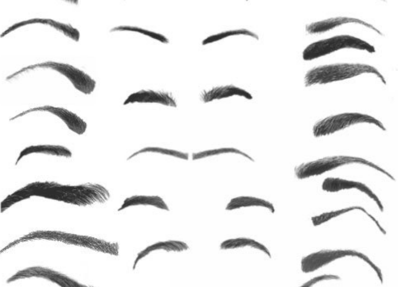 漂亮的女性眉毛笔刷