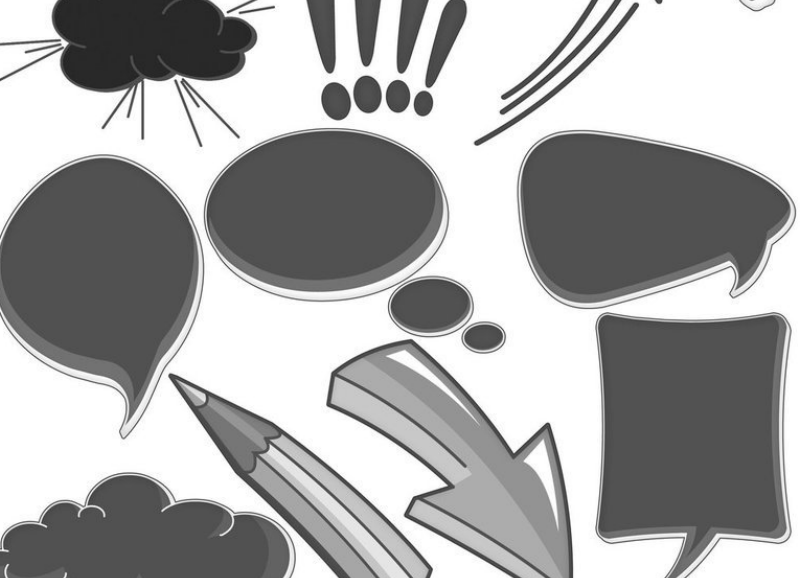 漫画对话框和箭头PS笔刷