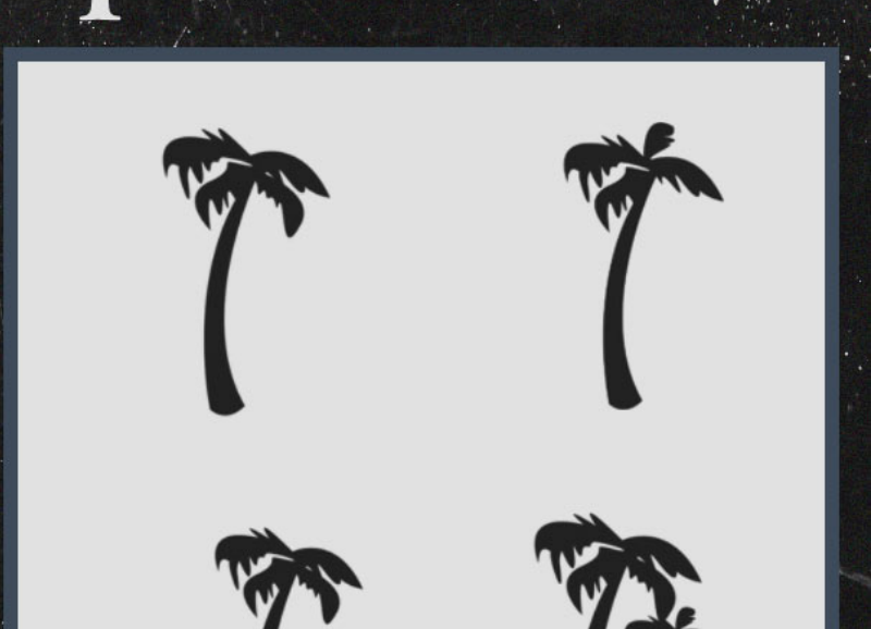 矢量风格的椰树PS笔刷