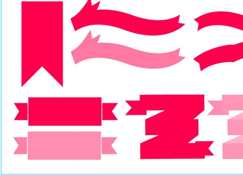 简洁的公告牌形状笔刷