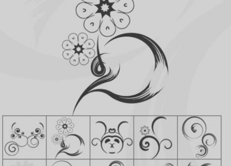 绘画花纹笔刷