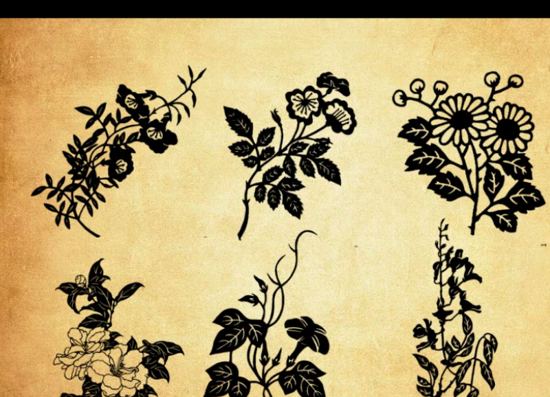 花枝藤蔓装饰PS笔刷