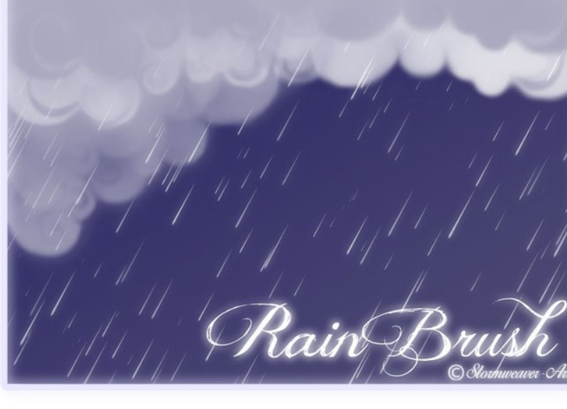 逼真的照片下雨效果笔刷