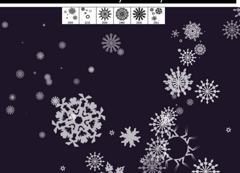 雪花笔刷05