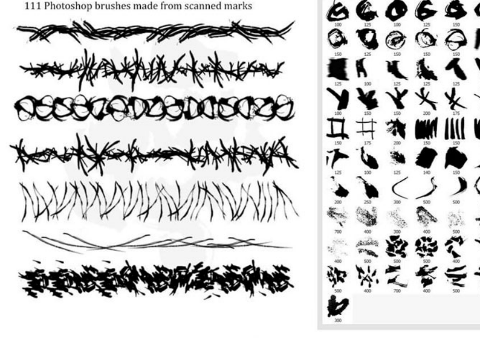 专业111种涂鸦涂抹装饰PS笔刷 - 丰富111种涂鸦涂抹装饰装饰样式，适配海报、包装、UI设计-25虚拟网