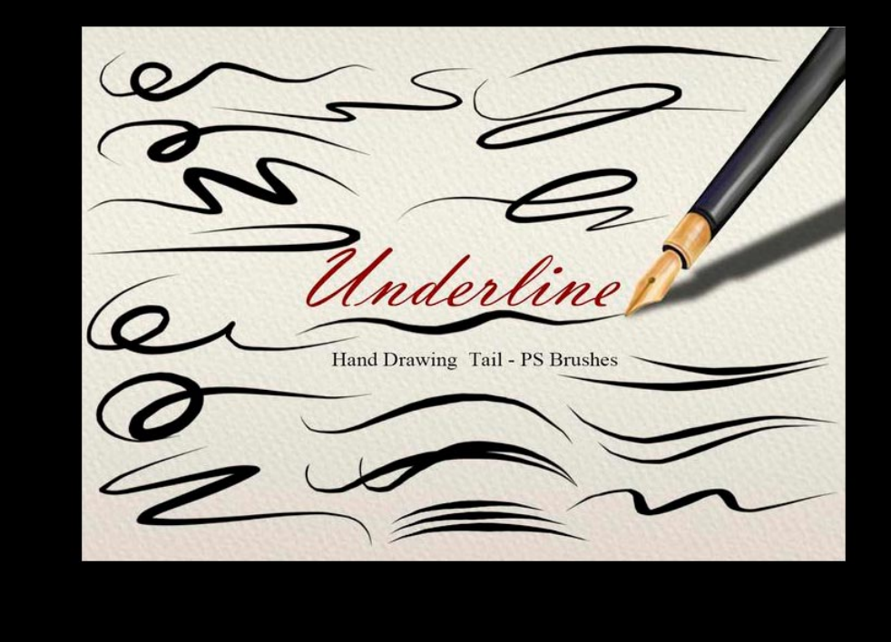 专业20款手绘线条装饰PS笔刷V2 - 涵盖高品质20款手绘线条装饰V2样式，兼容Photoshop全版本-25虚拟网