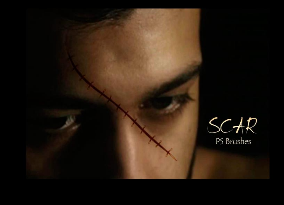 专业20款逼真的伤口缝合效果PS笔刷 - 涵盖高品质20款逼真的伤口缝合效果样式,兼容Photoshop全版本-25虚拟网