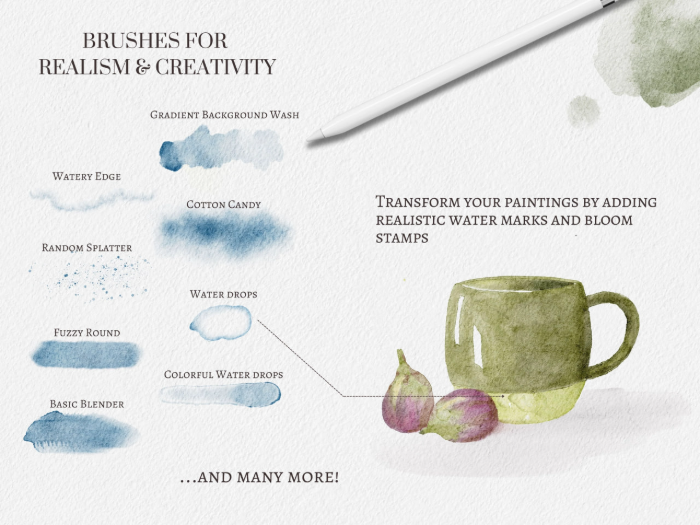 图片[4]-Procreate 卓越水彩笔刷套装 写实风格逼真水彩效果与多元创作数字工具-25虚拟网