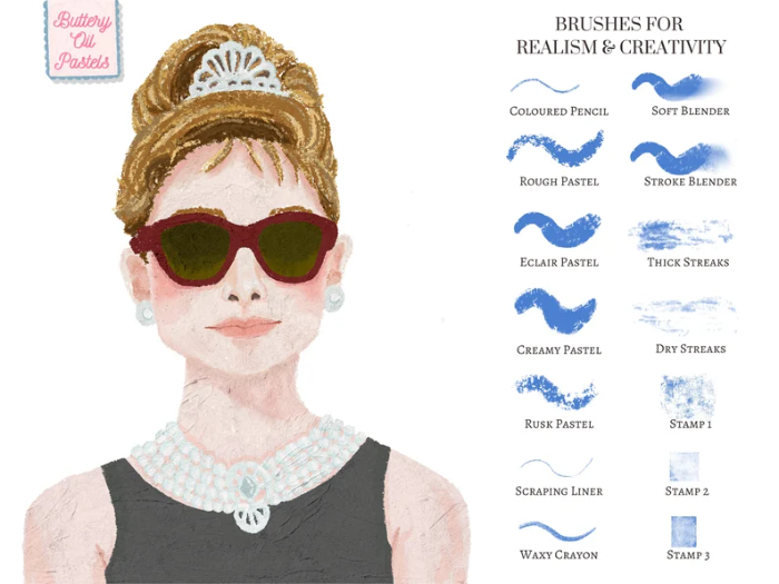 图片[3]-Procreate顺滑油画棒笔刷套装 22支笔刷7张画布 数字绘画创作工具包-25虚拟网