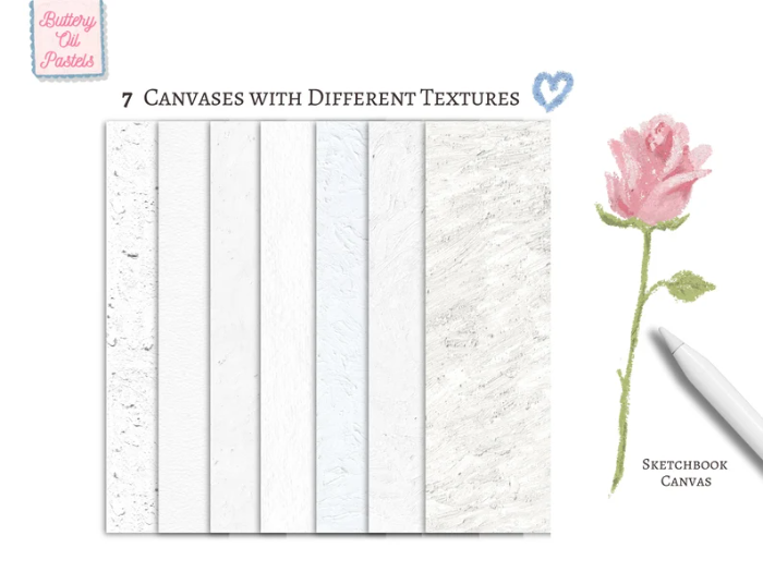 图片[5]-Procreate顺滑油画棒笔刷套装 22支笔刷7张画布 数字绘画创作工具包-25虚拟网