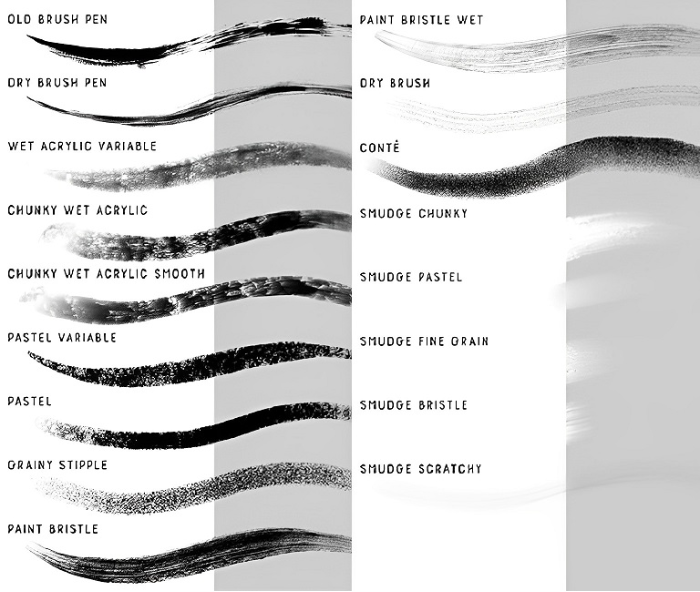 图片[2]-MaxPack上漆涂Procreate笔刷组 17支传统质感笔刷 数字绘画创作工具包-25虚拟网