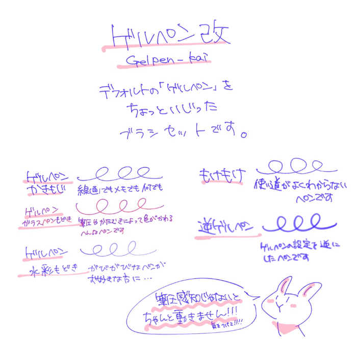Procreate ゲルペン改笔刷 自定义凝胶墨水笔 适配线稿与文字表现-25虚拟网