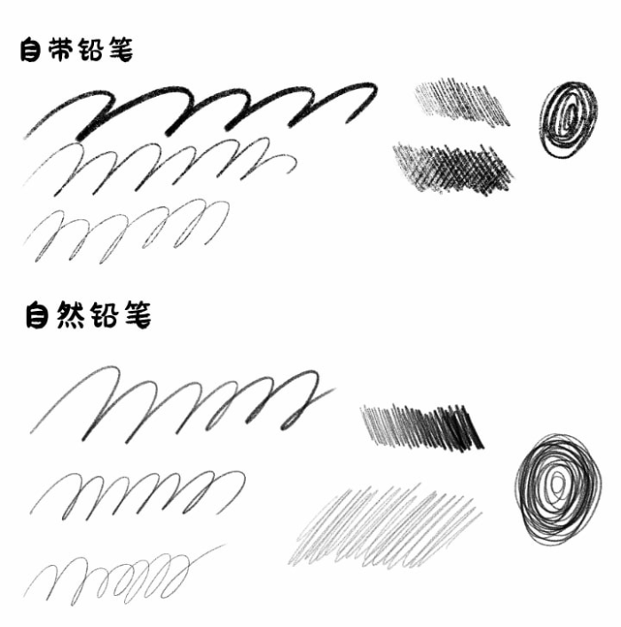 Procreate 自然鉛筆（自然铅笔）+ 粗糙画笔套装 素描速写质感 适配细节与草稿创作-25虚拟网