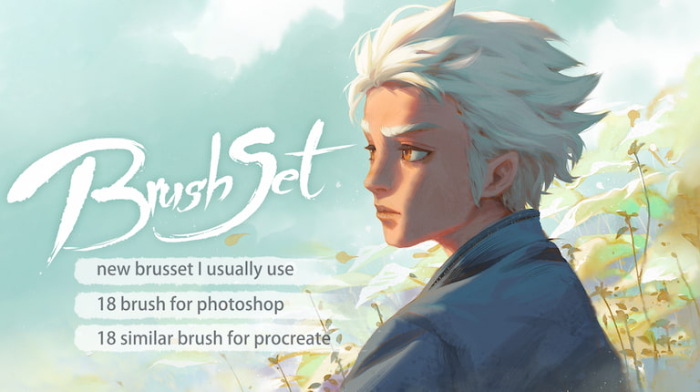 Procreate & Photoshop 画笔组三 写实风格插画与质感创作数字工具-25虚拟网