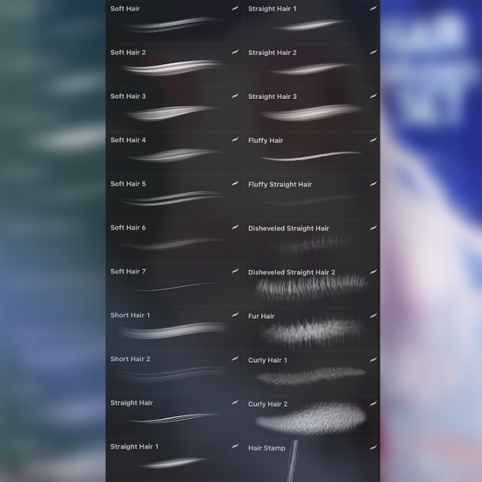 图片[2]-Procreate Di漫画头发笔刷组 动漫风格发丝层次与造型创作数字工具-25虚拟网