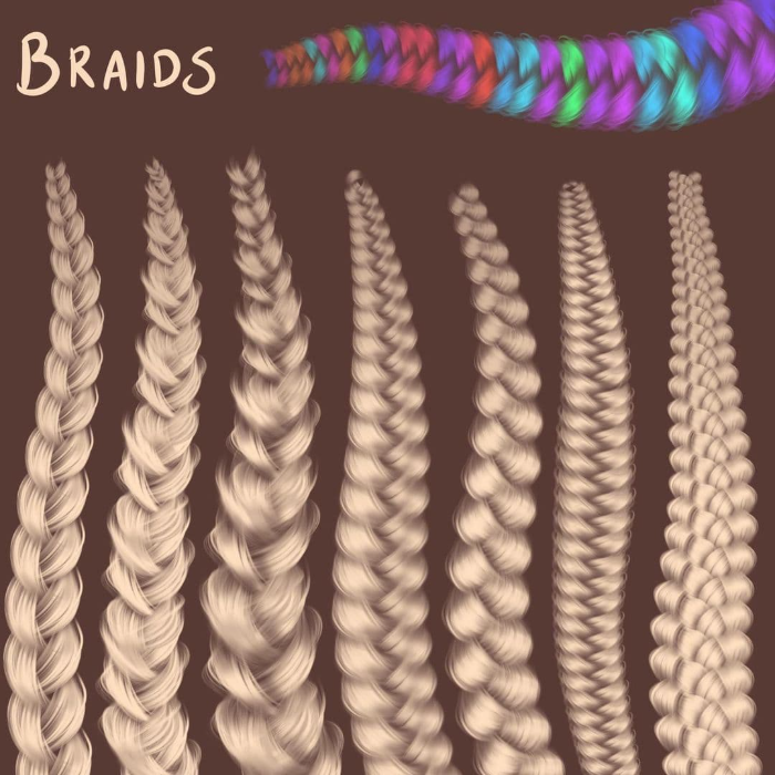 图片[5]-Procreate Sandra Winther Art头发笔刷组 写实风格发丝层次与多样造型创作数字工具-25虚拟网