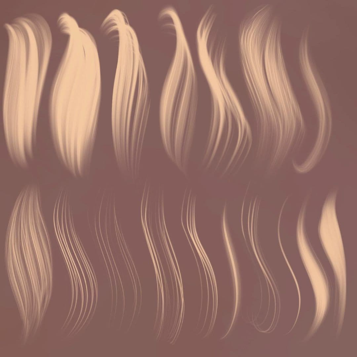 图片[6]-Procreate Sandra Winther Art头发笔刷组 写实风格发丝层次与多样造型创作数字工具-25虚拟网