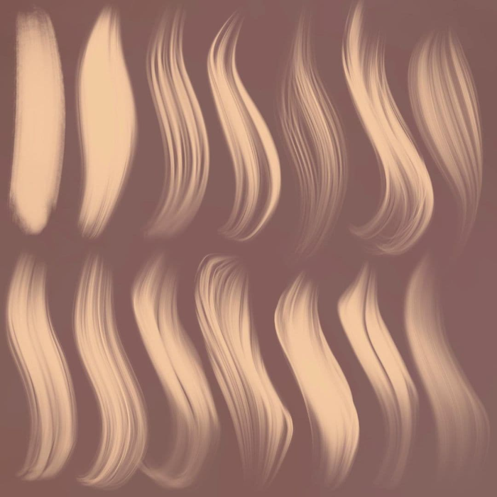 图片[7]-Procreate Sandra Winther Art头发笔刷组 写实风格发丝层次与多样造型创作数字工具-25虚拟网