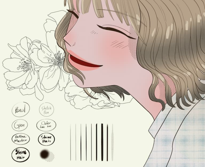 图片[4]-Procreate 网络漫画人物角色笔刷组 动漫风格网络漫画角色创作数字工具-25虚拟网