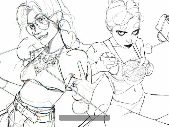 图片[3]-ErgoJosh Procreate草图画笔套装 24支升级笔刷 助力人物速写与创意素描-25虚拟网