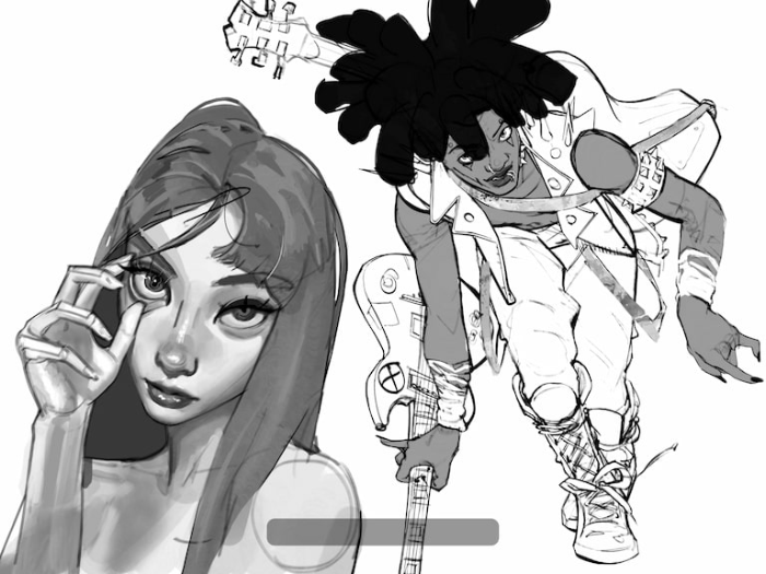 图片[5]-ErgoJosh Procreate草图画笔套装 24支升级笔刷 助力人物速写与创意素描-25虚拟网