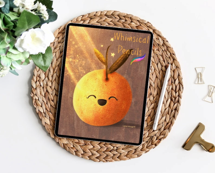 图片[4]-Procreate童趣复古铅笔蜡笔套装 8支特色画笔+4个色卡 助力可爱风与复古质感插画创作-25虚拟网