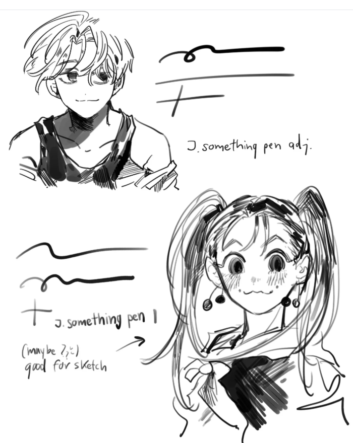 Procreate J.Something笔刷套装 2支特色笔刷 助力素描草图与风格化线稿创作-25虚拟网